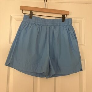 LMND Chiara Short - Azure Blue Pockets Elastic Waist Medium Gym Activewear
